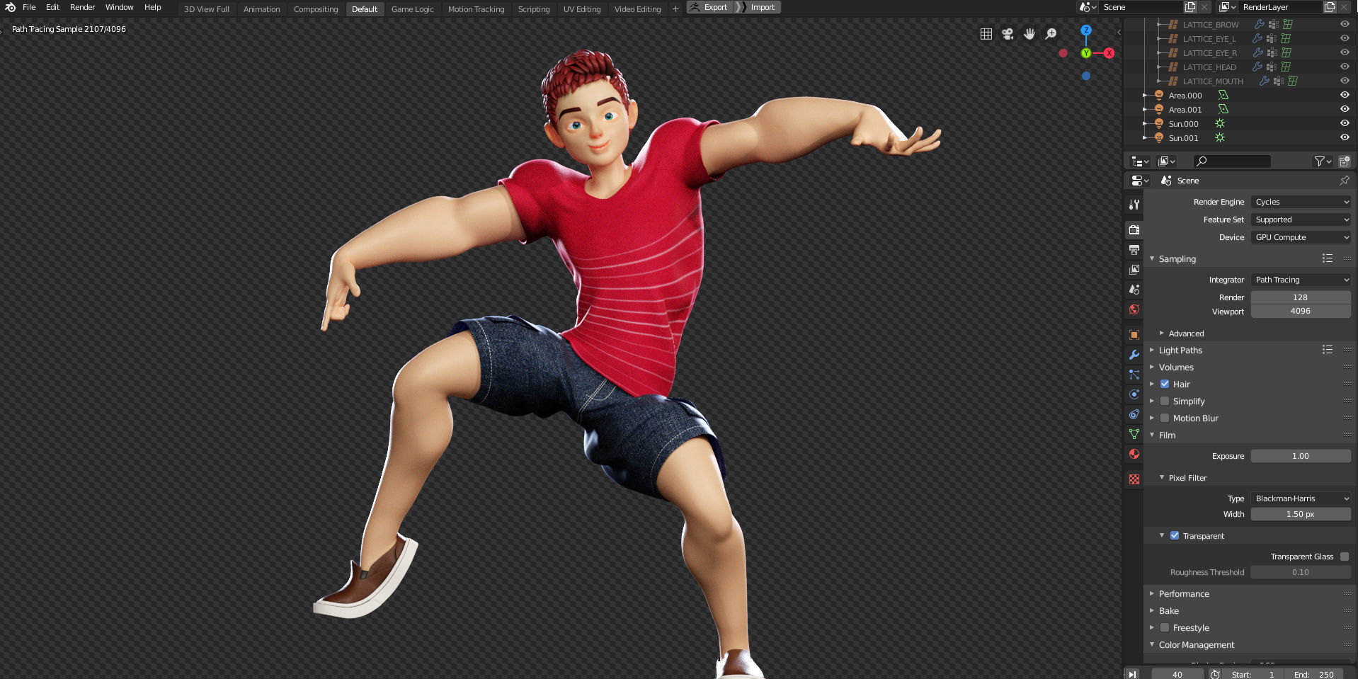 Rigged - Stylized Character Boy  - Blender Cycles And Eevee 3D model_2
