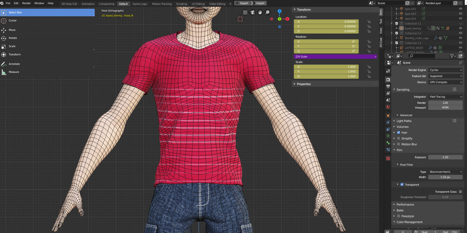 Rigged - Stylized Character Boy  - Blender Cycles And Eevee 3D model_14