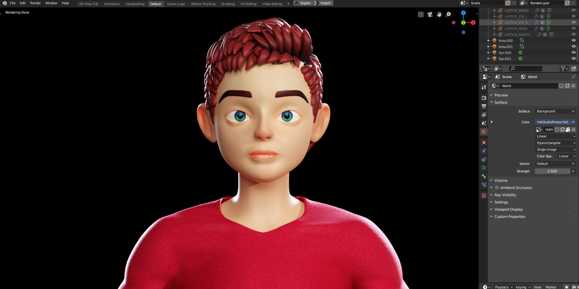 Rigged - Stylized Character Boy  - Blender Cycles And Eevee 3D model_8