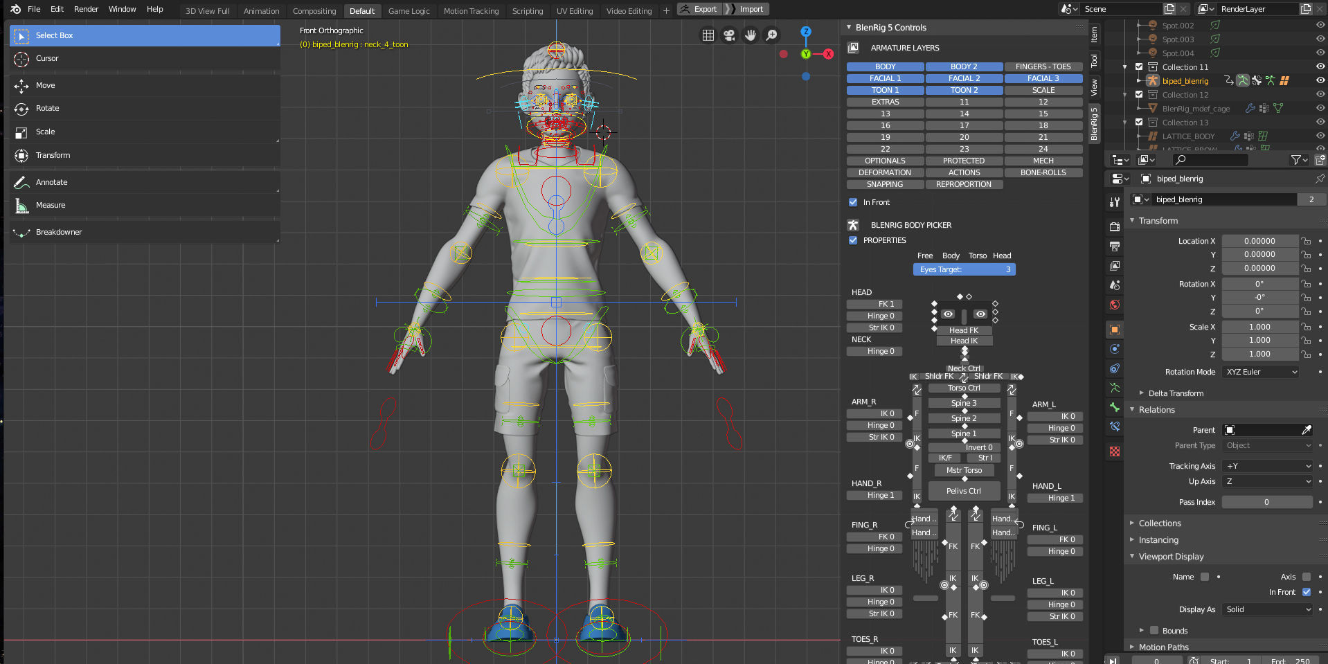 Rigged - Stylized Character Boy  - Blender Cycles And Eevee 3D model_17
