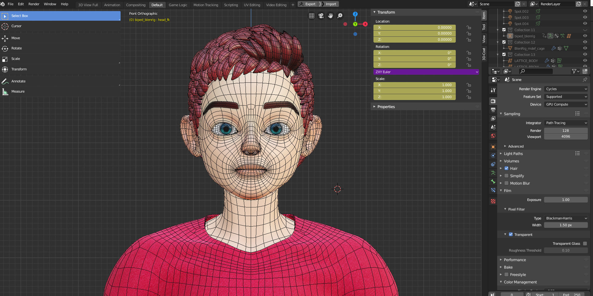 Rigged - Stylized Character Boy  - Blender Cycles And Eevee 3D model_13