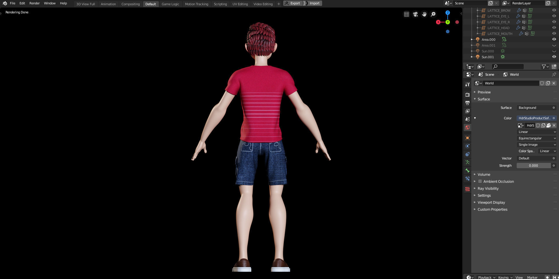 Rigged - Stylized Character Boy  - Blender Cycles And Eevee 3D model_6