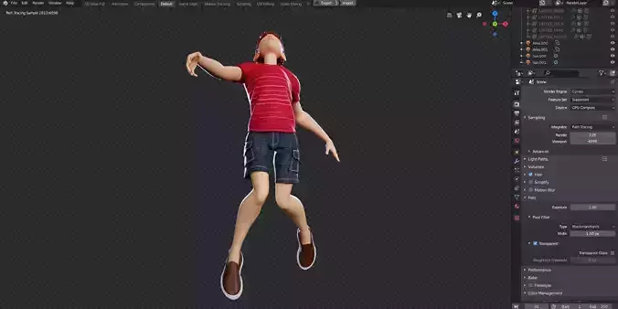 Rigged - Stylized Character Boy  - Blender Cycles And Eevee 3D model