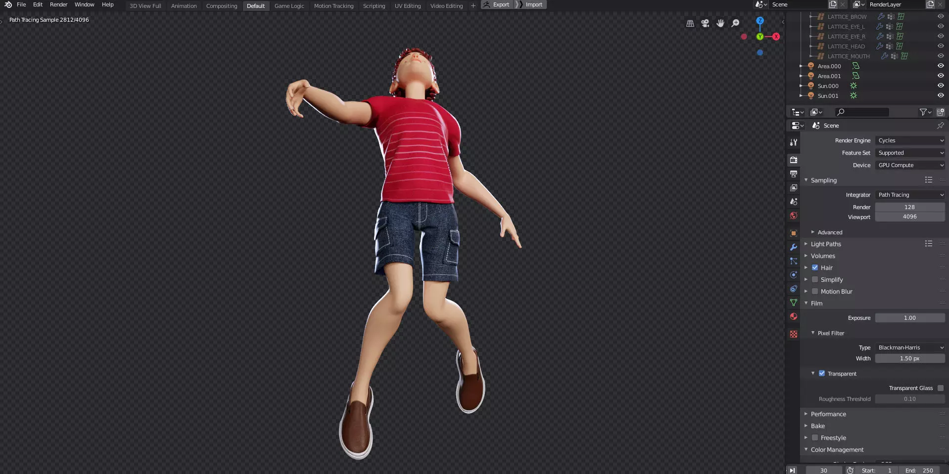 Rigged - Stylized Character Boy  - Blender Cycles And Eevee 3D model_0
