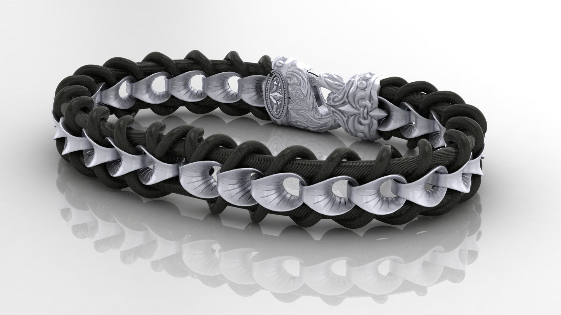 Bracelet with patterns 3D print model_2