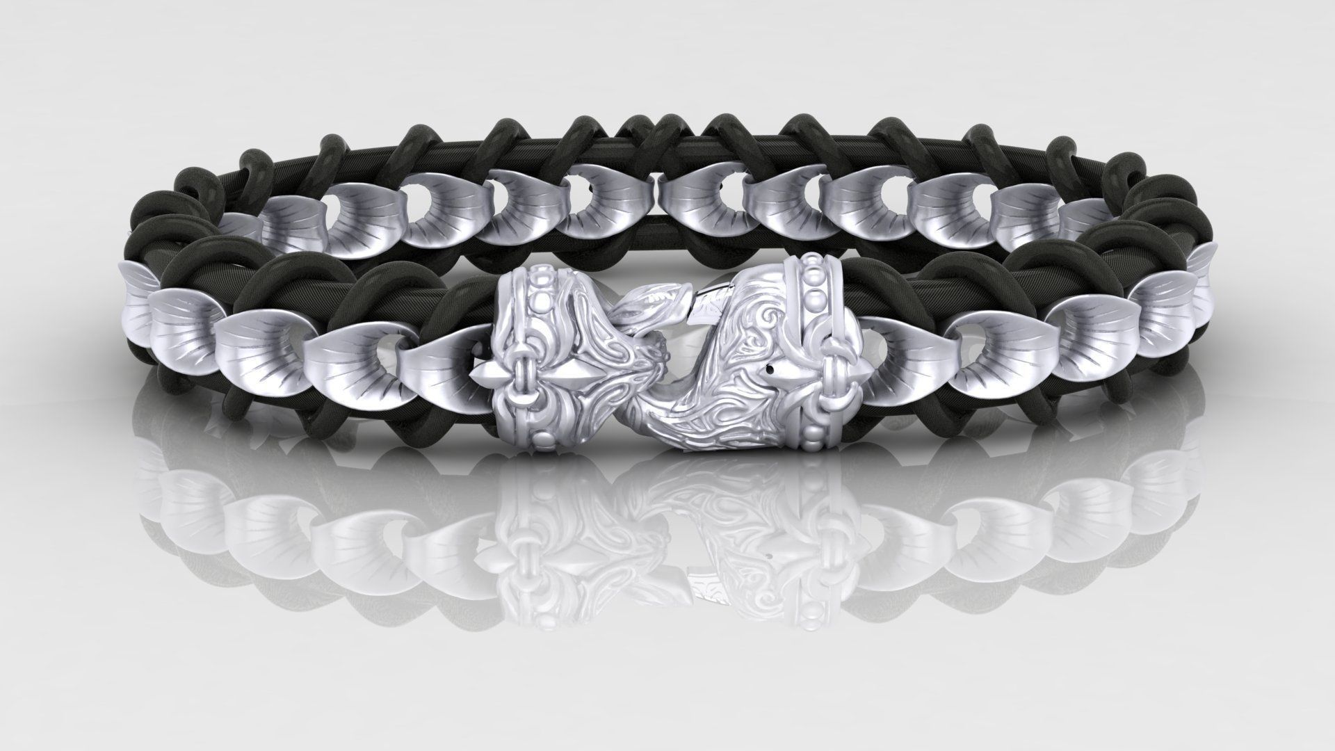 Bracelet with patterns 3D print model_1