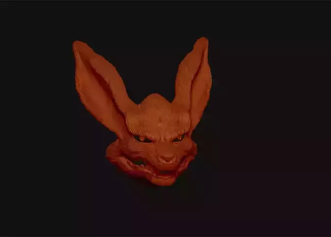 naruto nine-tailed demon fox kyuubi mask 3D print model