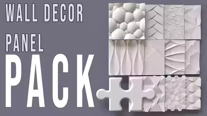 Wall Panels Pack by Niron gypsum 3d panels 