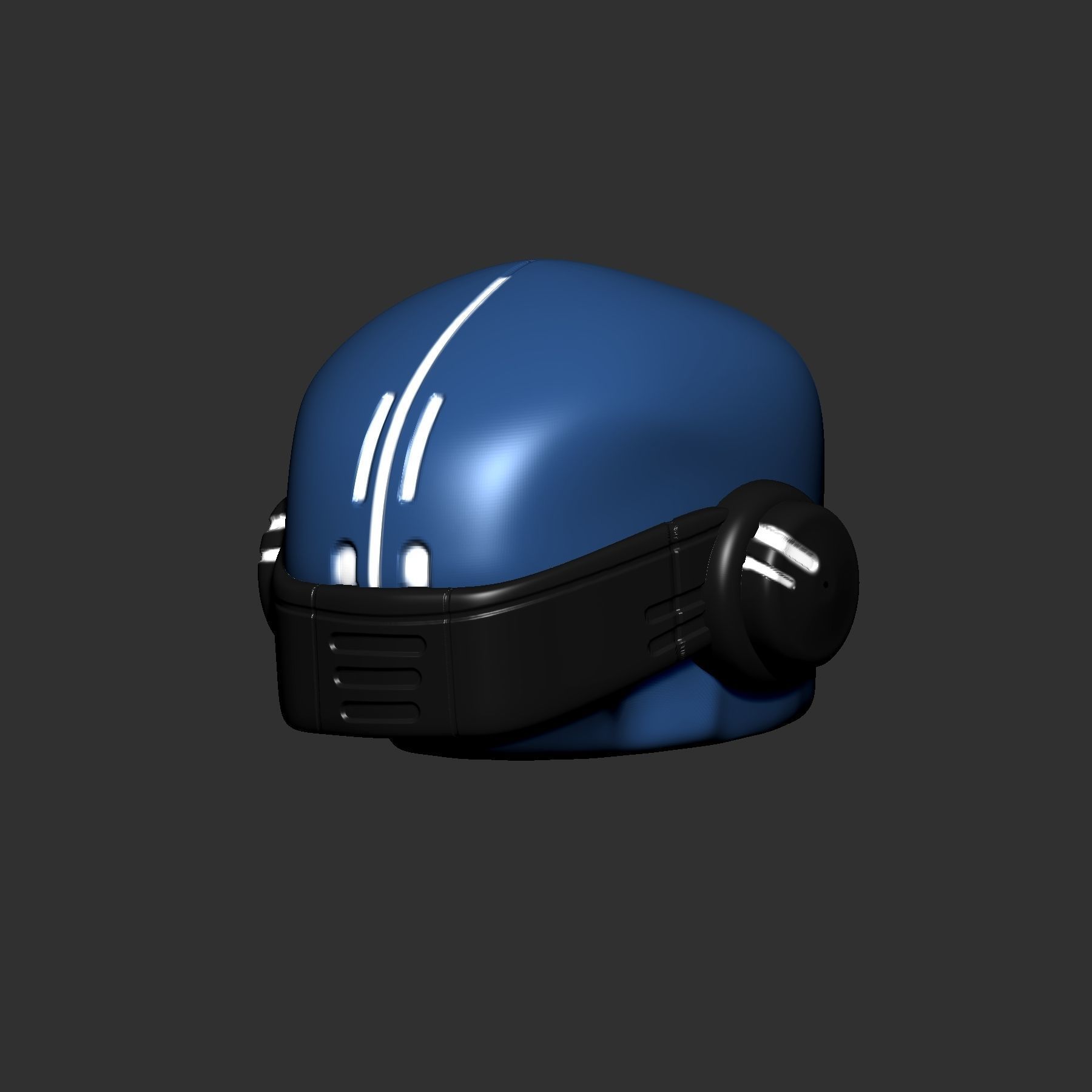 helmet high poly sculpt 3d printable 3D model_4
