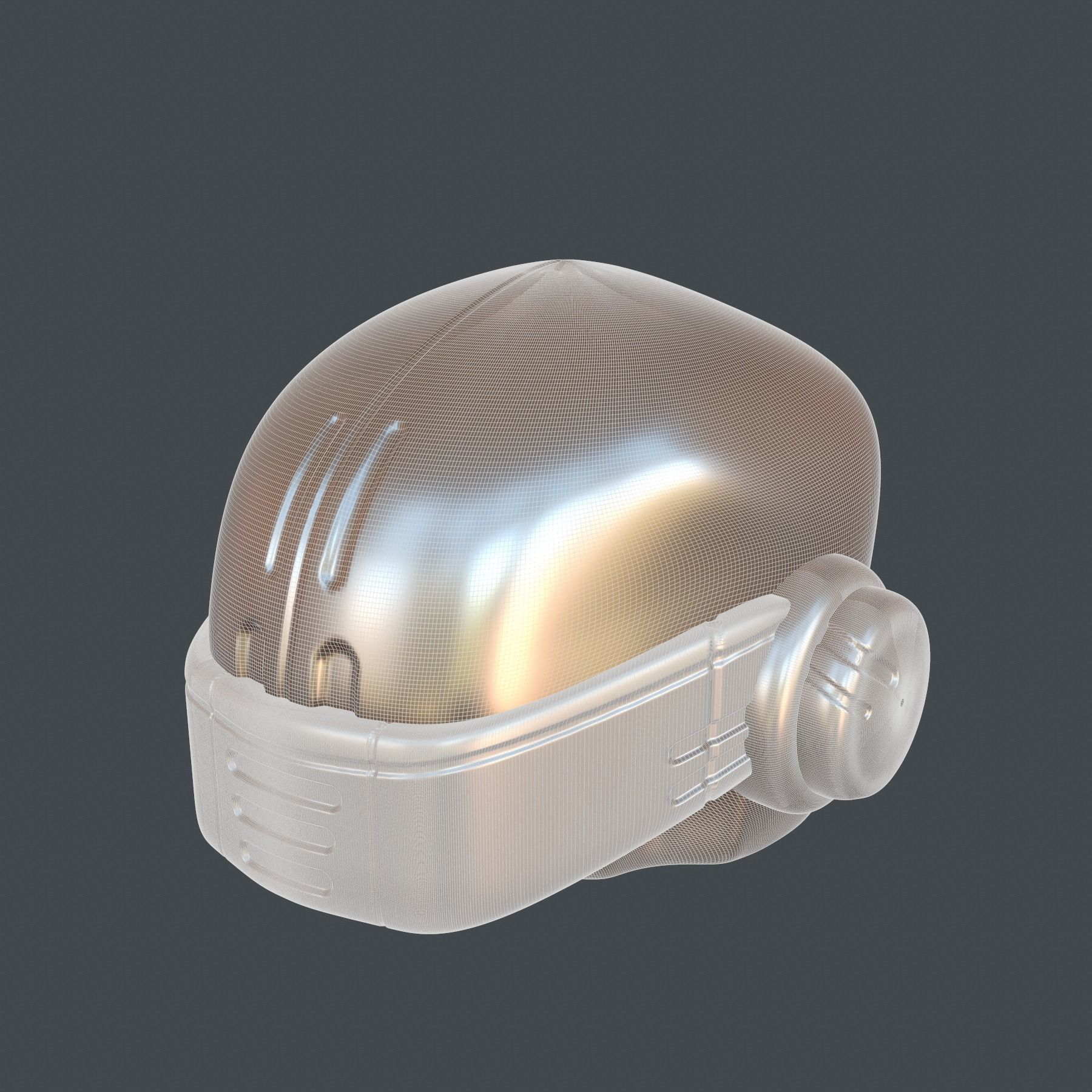 helmet high poly sculpt 3d printable 3D model_8