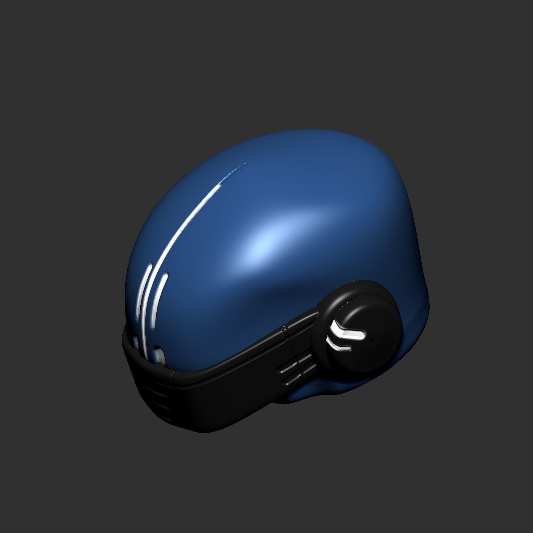 helmet high poly sculpt 3d printable 3D model_5