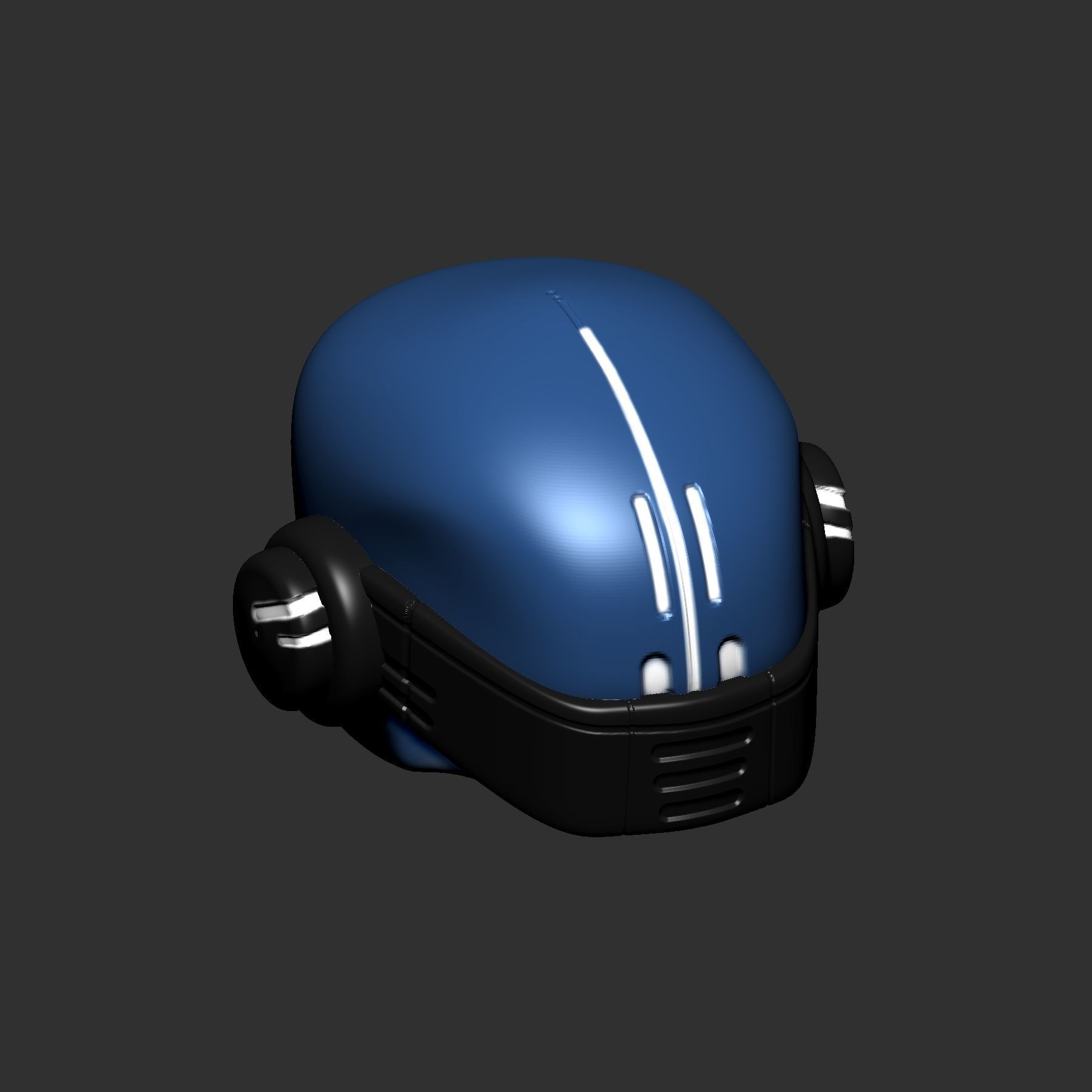 helmet high poly sculpt 3d printable 3D model_2
