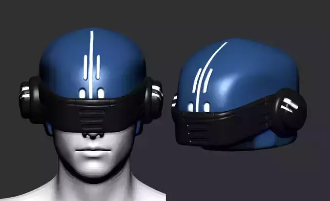 helmet high poly sculpt 3d printable
