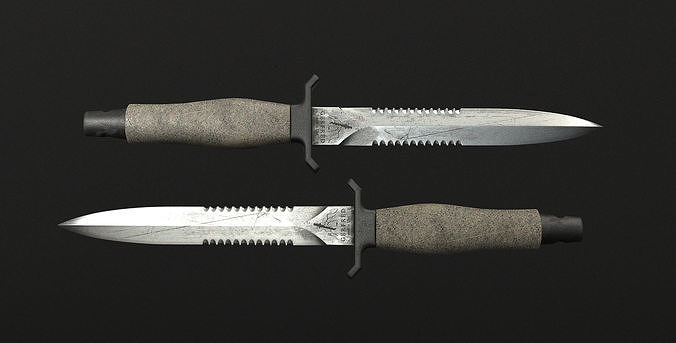  Knife Gerfred Low-poly 3D model