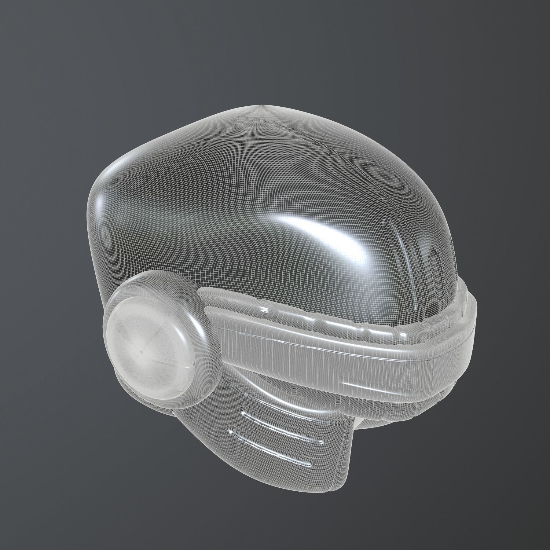 helmet high poly sculpt 3d printable 3D model_10