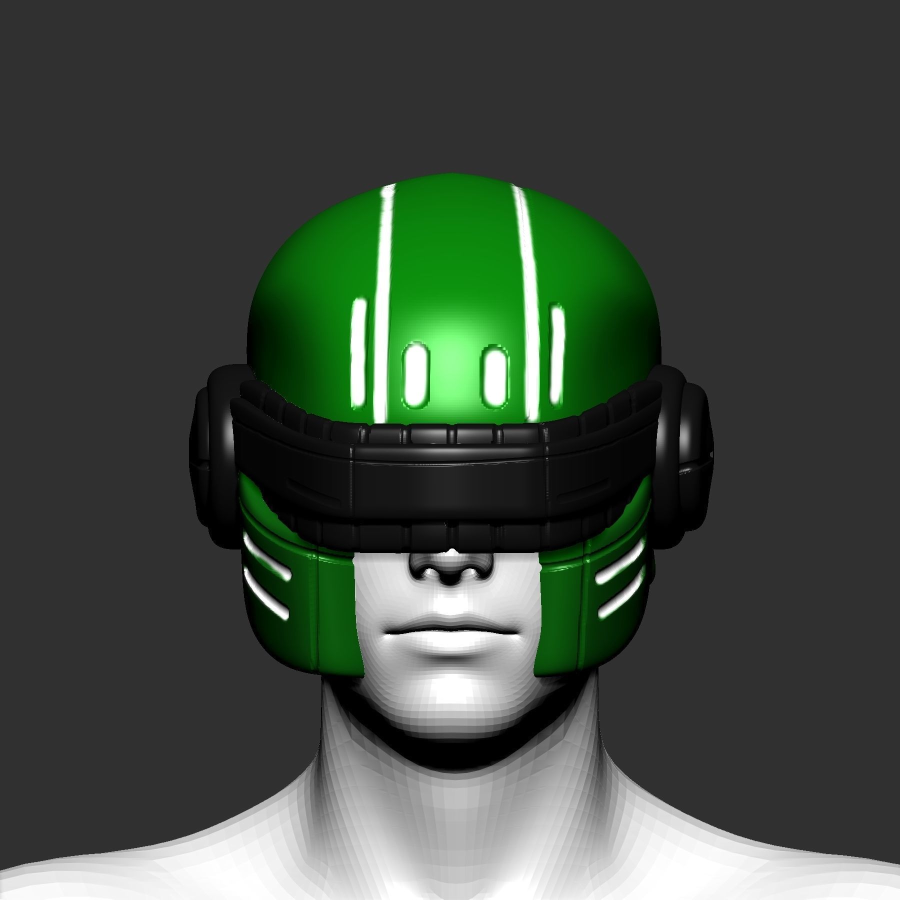 helmet high poly sculpt 3d printable 3D model_1