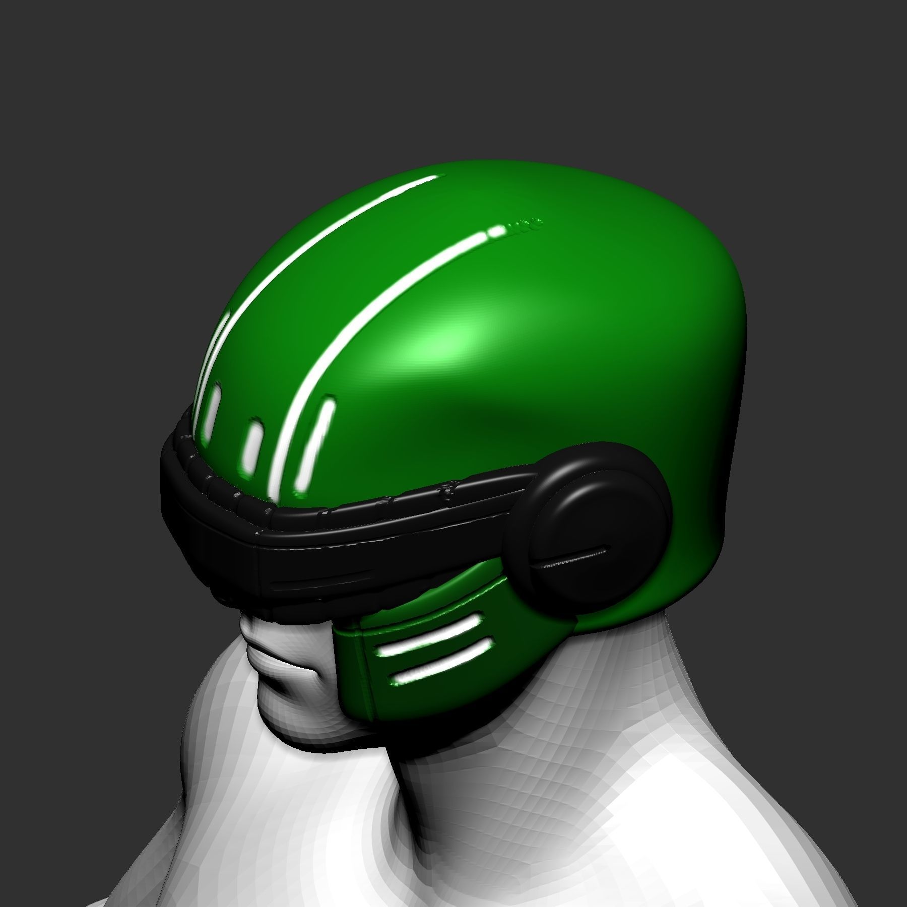 helmet high poly sculpt 3d printable 3D model_5