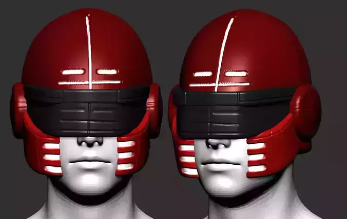 helmet high poly sculpt 3d printable ver 8 3D model 3D model