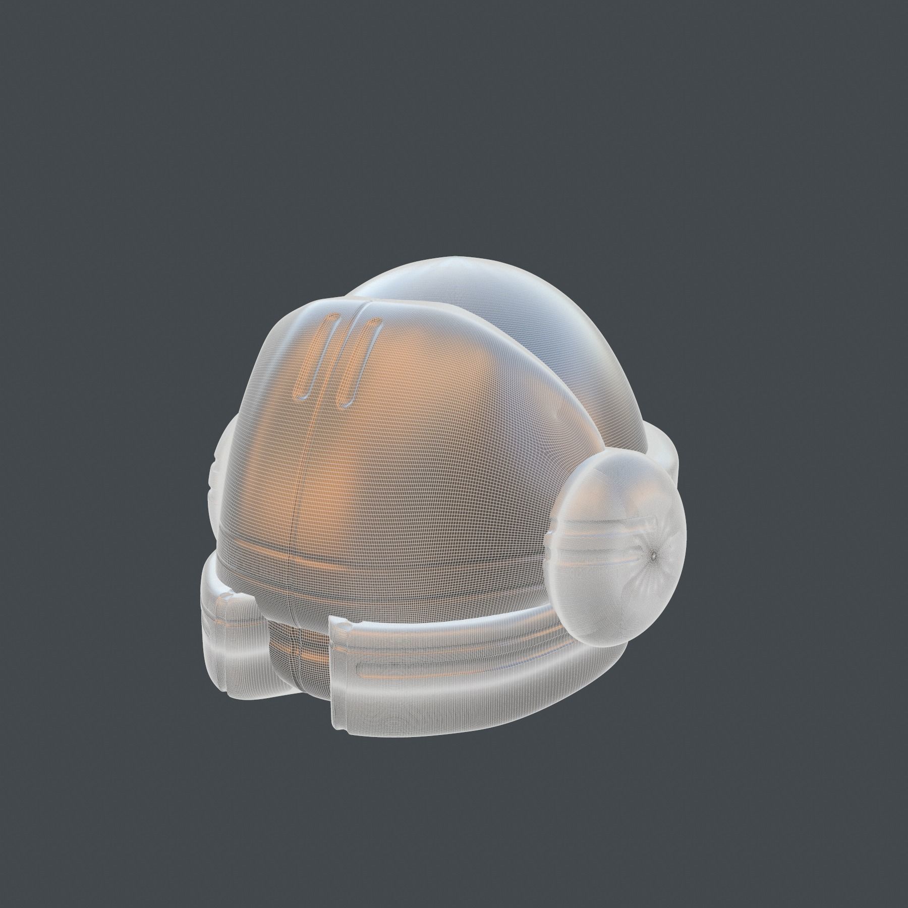helmet high poly sculpt 3d printable 3D model_7