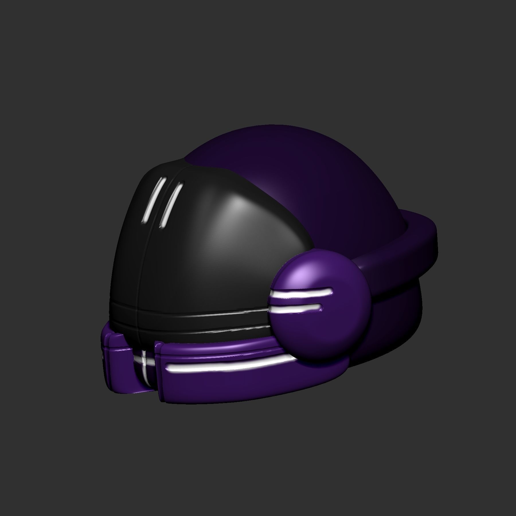 helmet high poly sculpt 3d printable 3D model_6