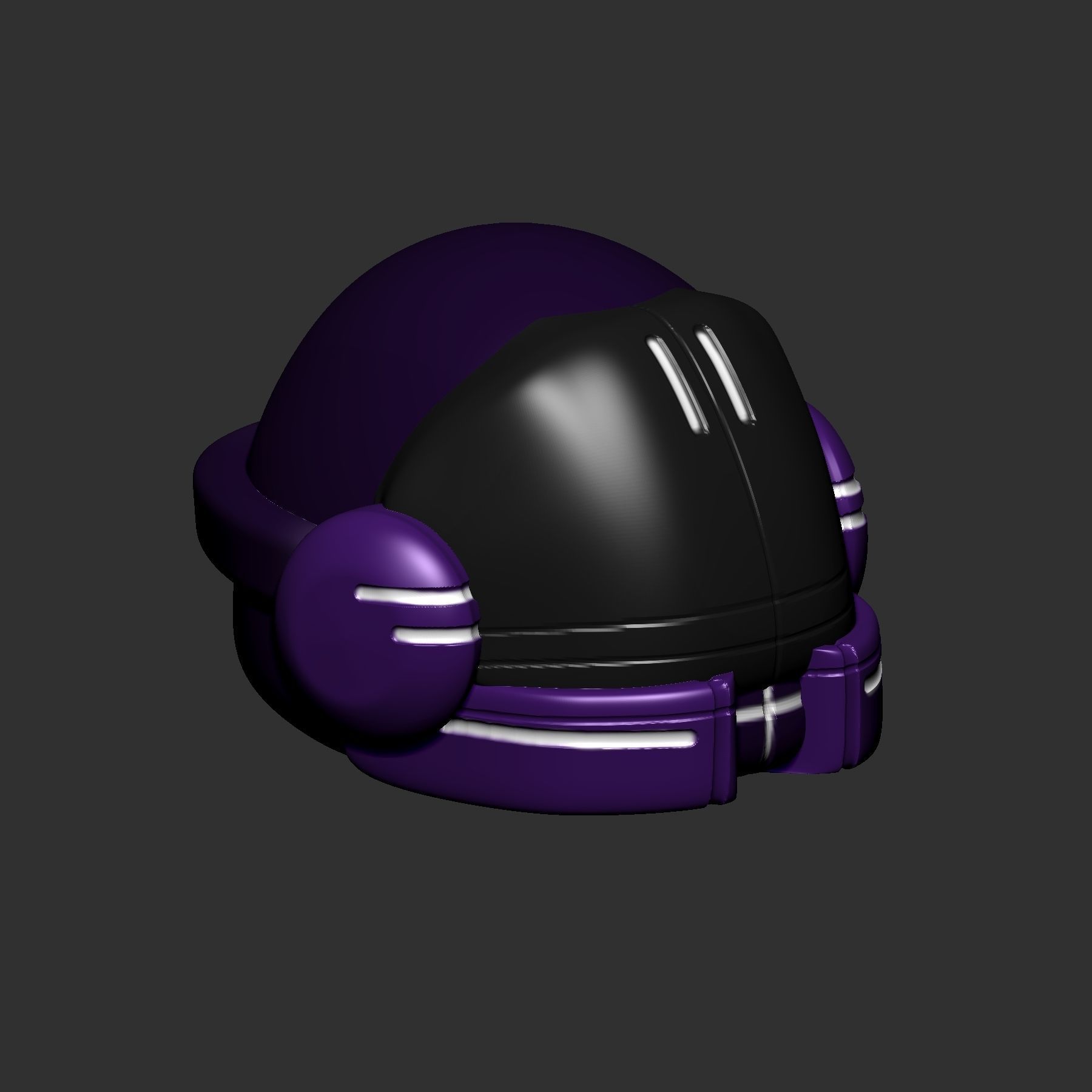 helmet high poly sculpt 3d printable 3D model_4