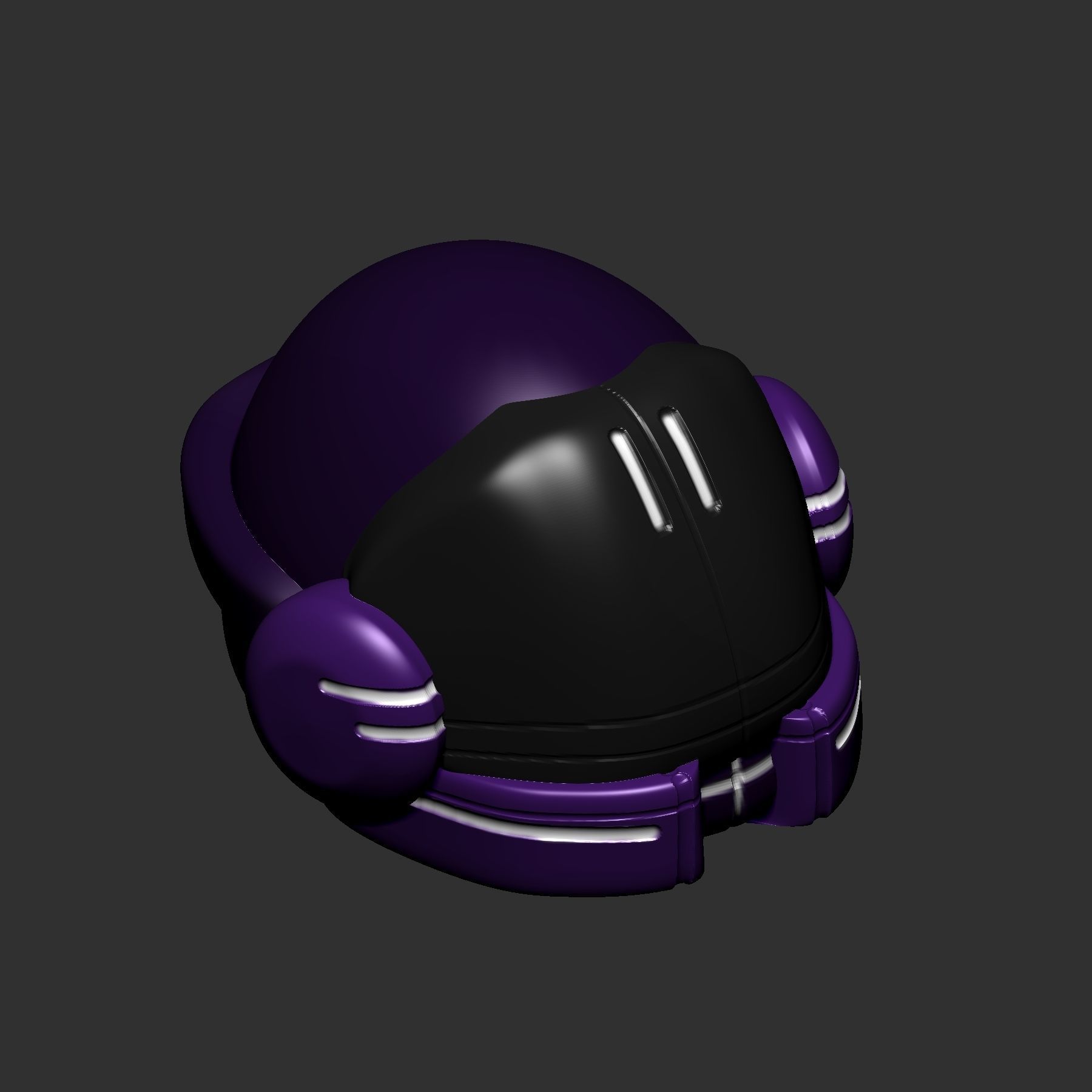helmet high poly sculpt 3d printable 3D model_5