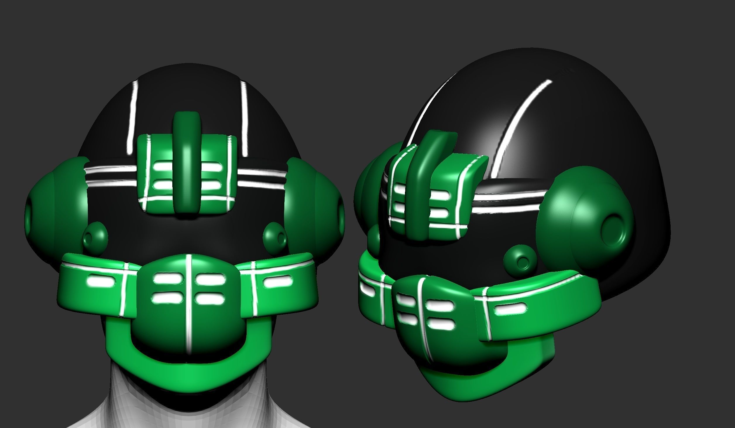 helmet high poly sculpt 3d printable ver 7 3D model 3D model OBJ STL ZTL