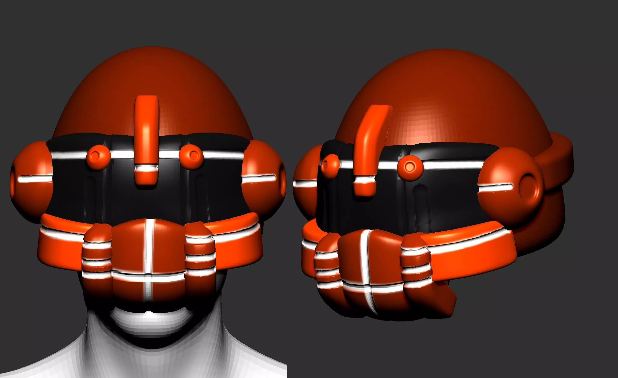 helmet high poly sculpt 3d printable ver 7 3D model 3D model_0