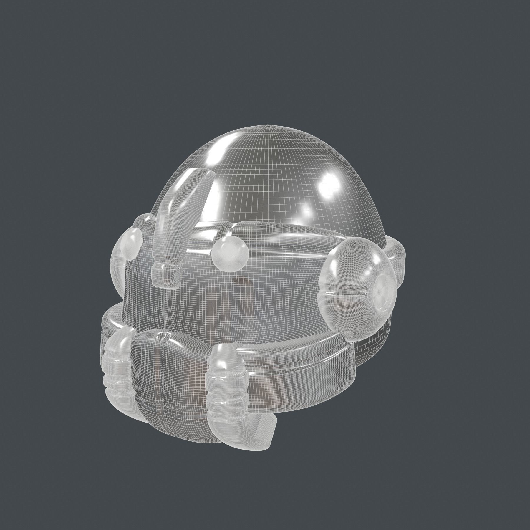 helmet high poly sculpt 3d printable ver 7 3D model 3D model_7