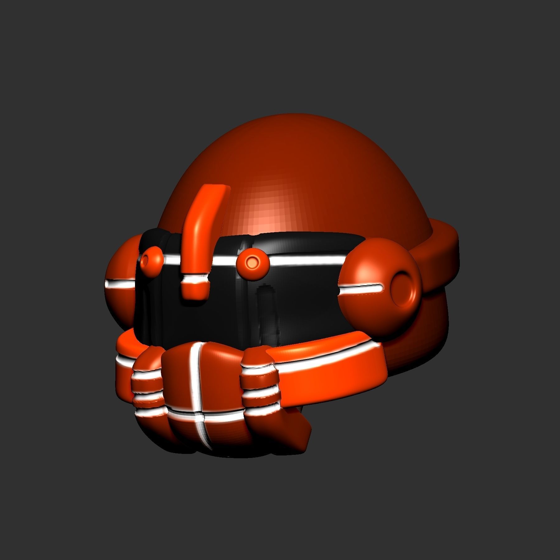 helmet high poly sculpt 3d printable ver 7 3D model 3D model_3