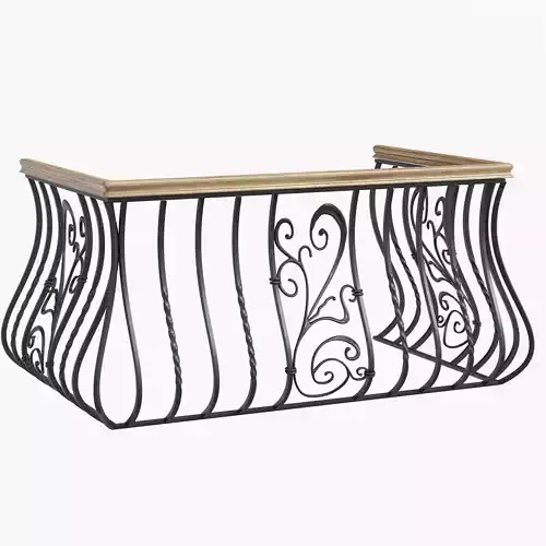 metal forged balcony railing