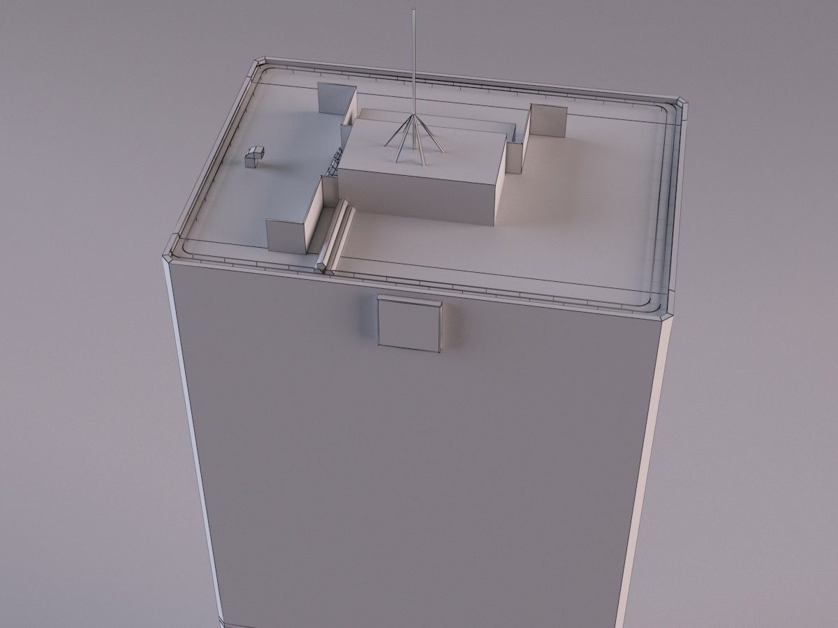 TD Tower Vancouver - Ultra-Low-Poly 3D Model Low-poly 3D model_5