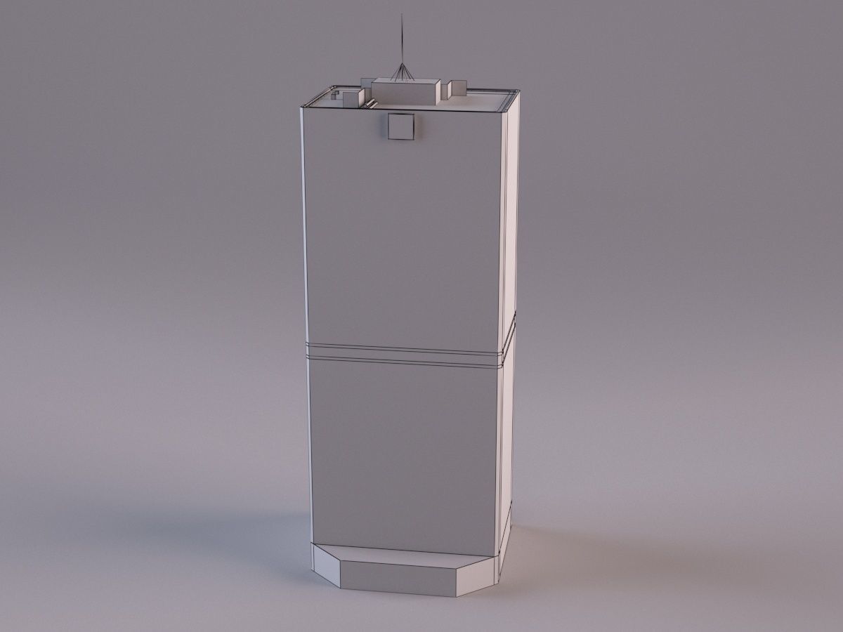 TD Tower Vancouver - Ultra-Low-Poly 3D Model Low-poly 3D model_6