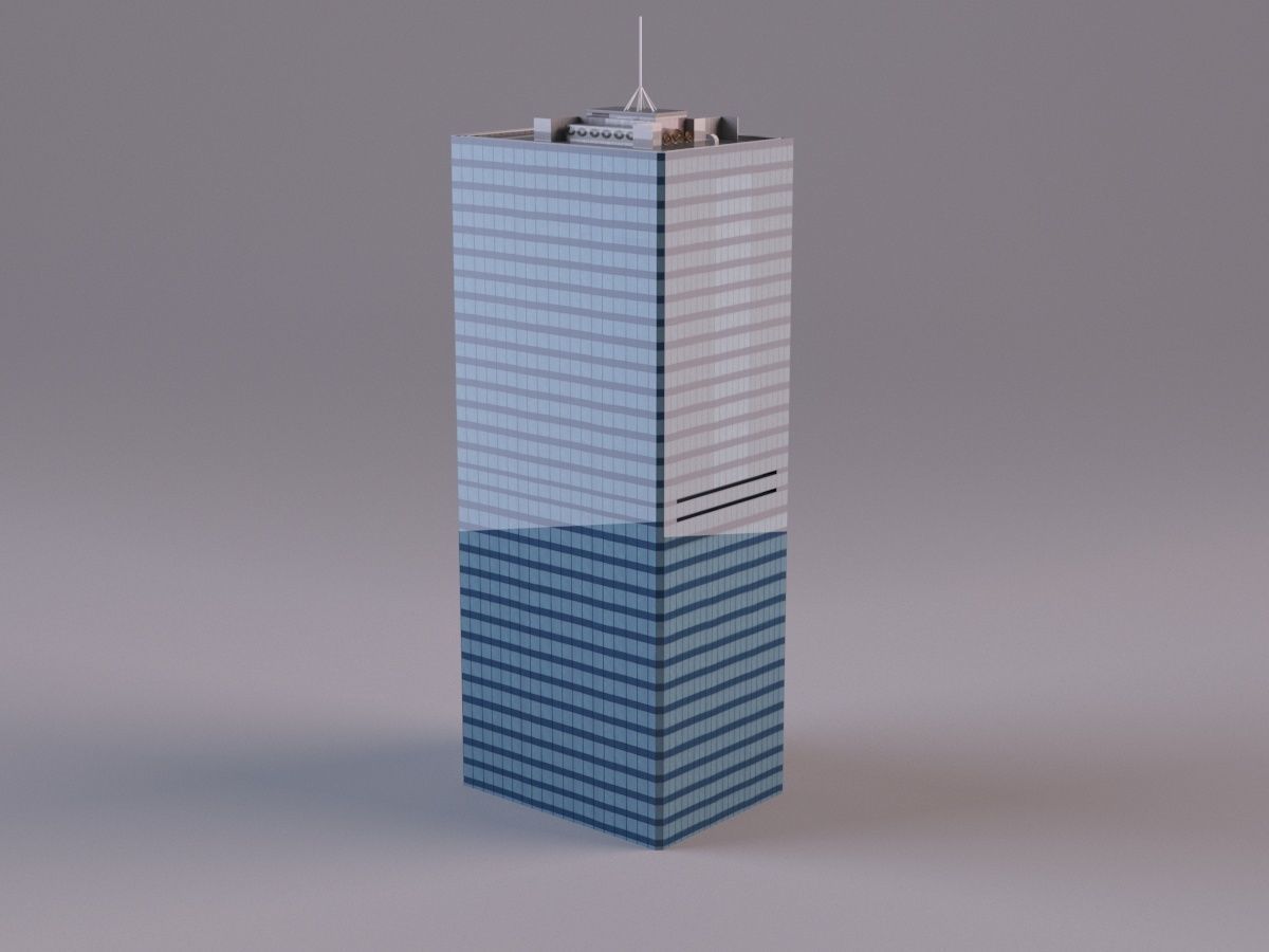 TD Tower Vancouver - Ultra-Low-Poly 3D Model Low-poly 3D model_3