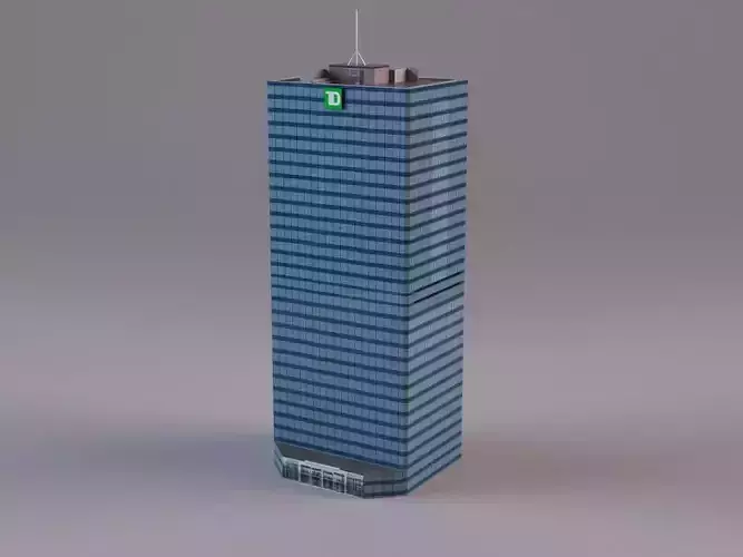 TD Tower Vancouver - Ultra-Low-Poly 3D Model Low-poly 3D model