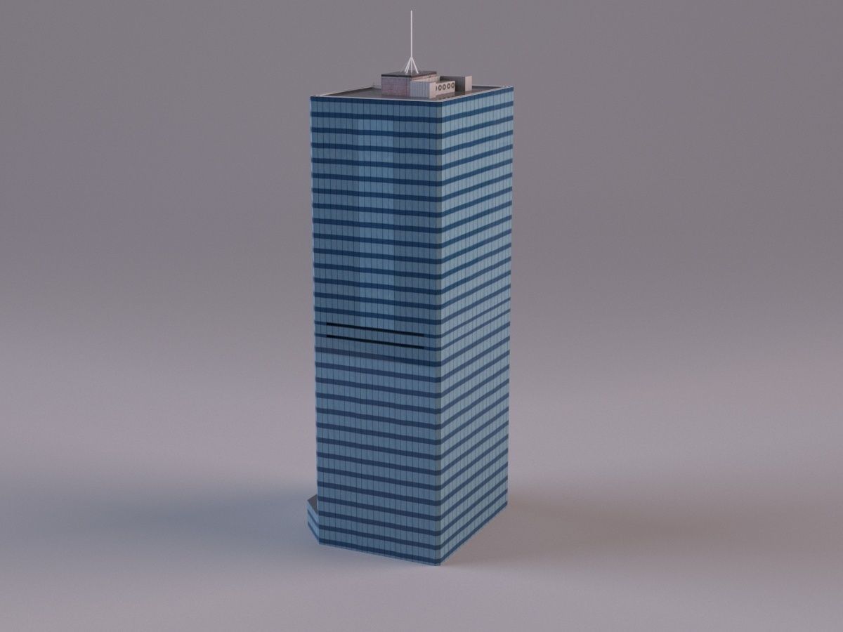TD Tower Vancouver - Ultra-Low-Poly 3D Model Low-poly 3D model_2