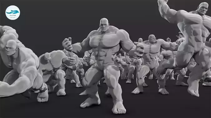 54 Bodybuilder Figure Printable Set-01