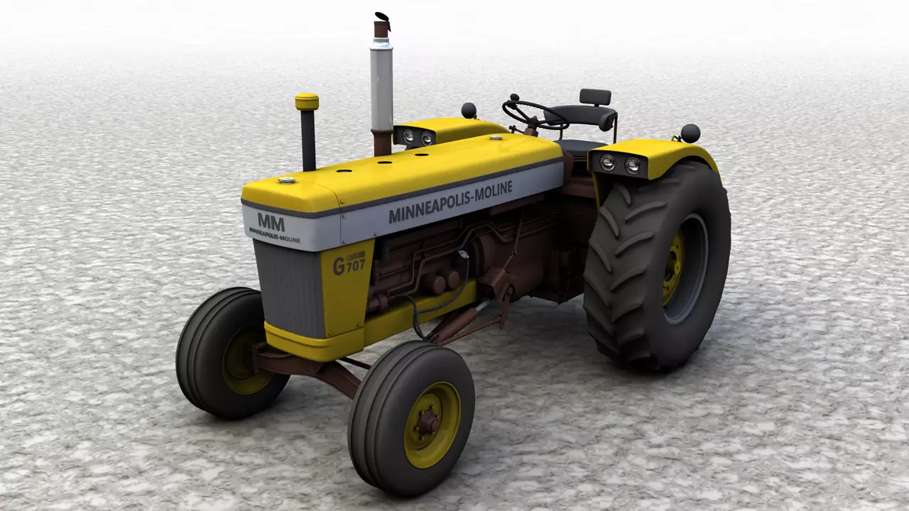 MINNEAPOLIS MOLINE G707 1965 Tractor 3D model_0