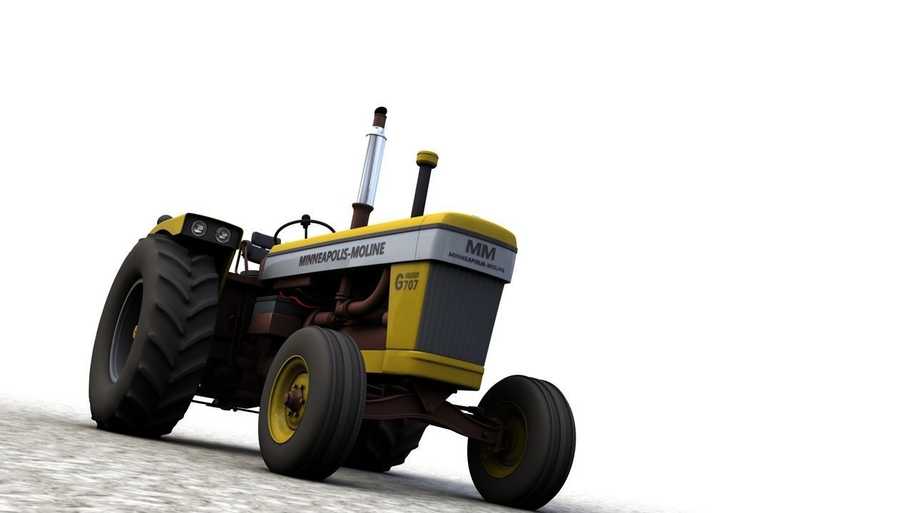 MINNEAPOLIS MOLINE G707 1965 Tractor 3D model_6
