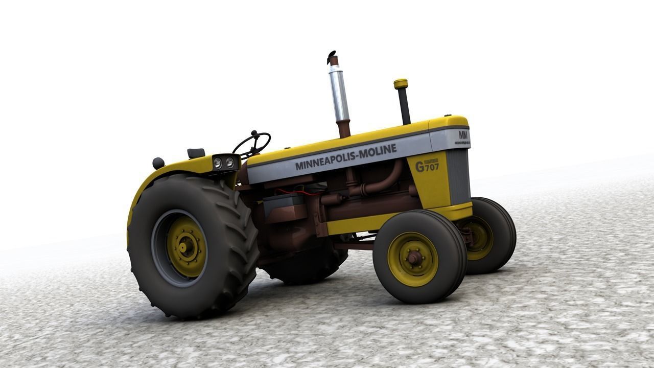 MINNEAPOLIS MOLINE G707 1965 Tractor 3D model_3