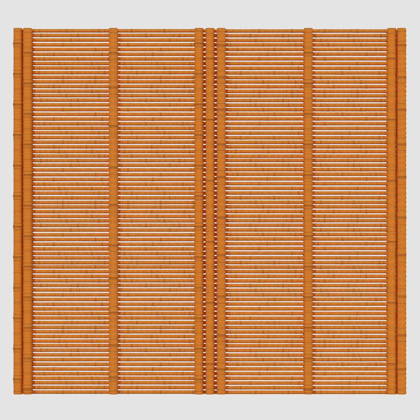 Bamboo branch wall panel 3D model_13