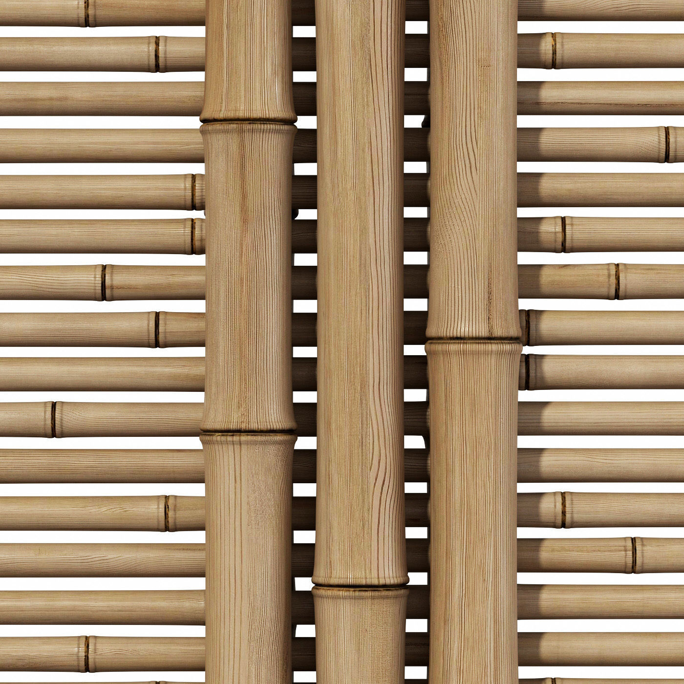 Bamboo branch wall panel 3D model_8