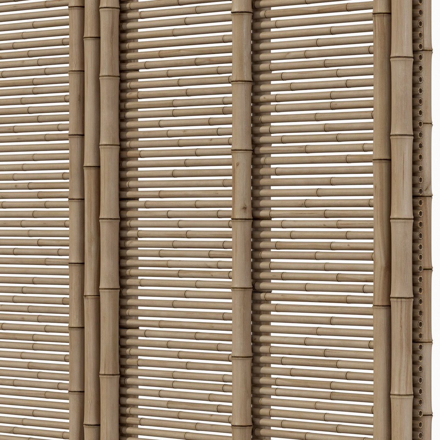 Bamboo branch wall panel 3D model_5
