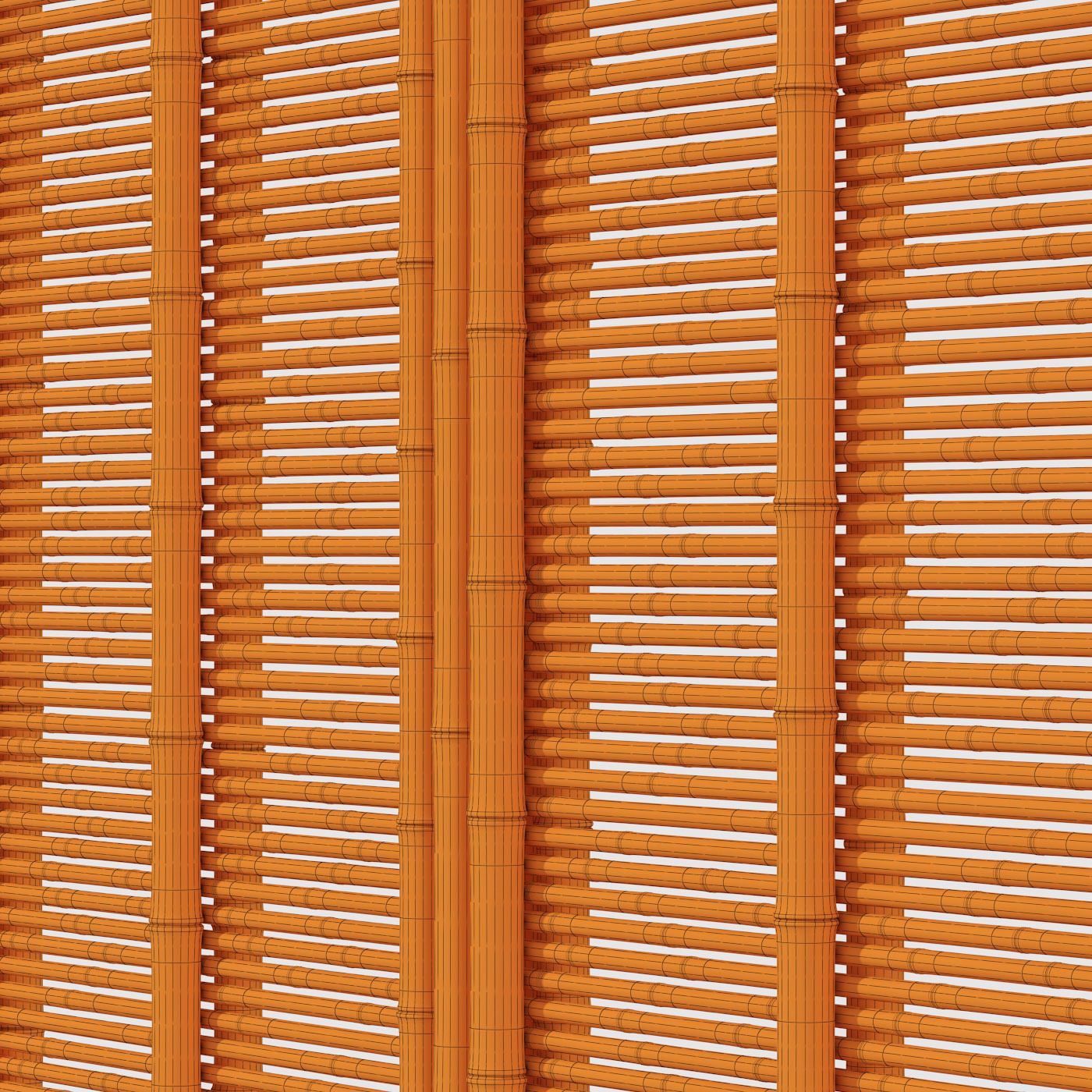 Bamboo branch wall panel 3D model_14