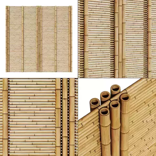 Bamboo branch wall panel