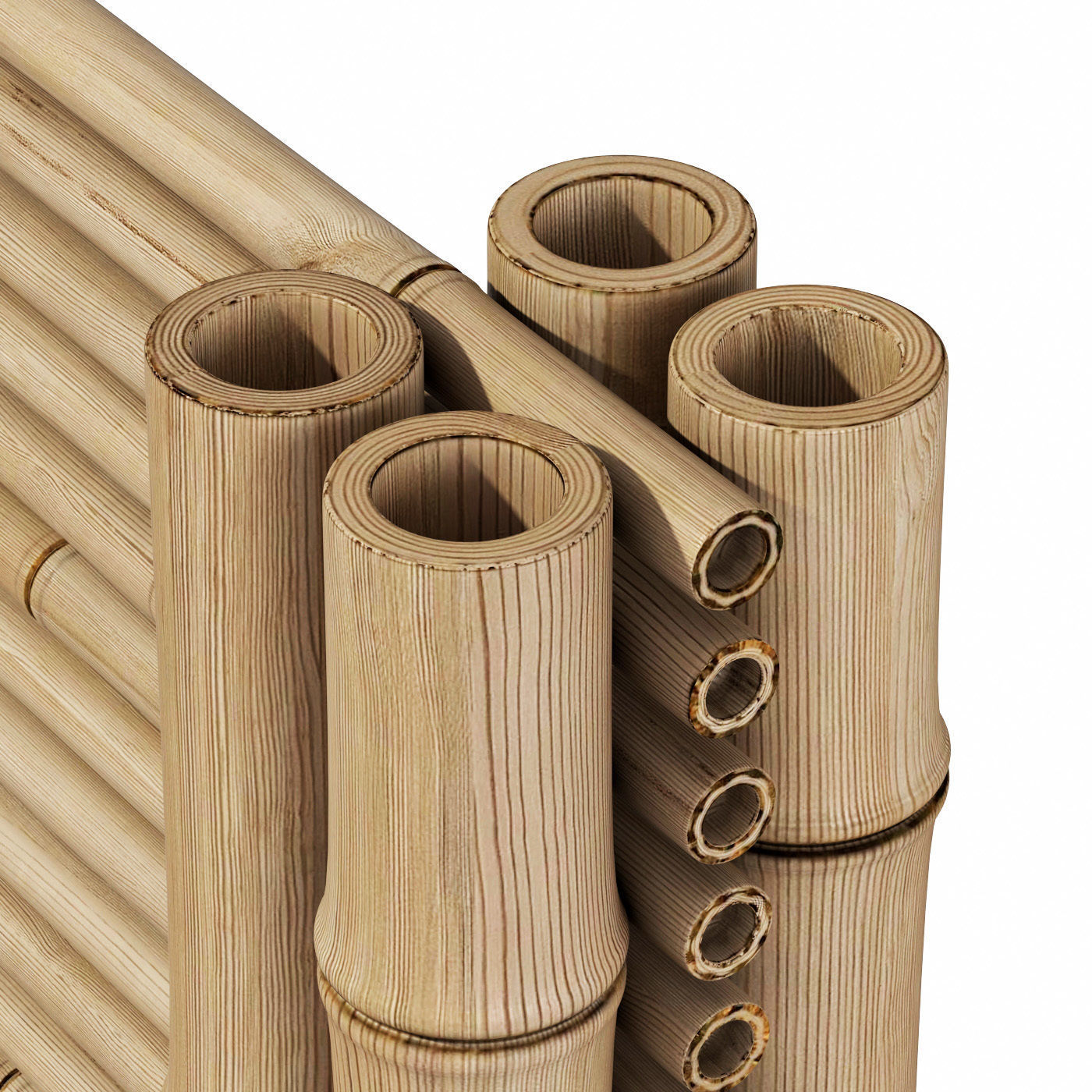 Bamboo branch wall panel 3D model_11
