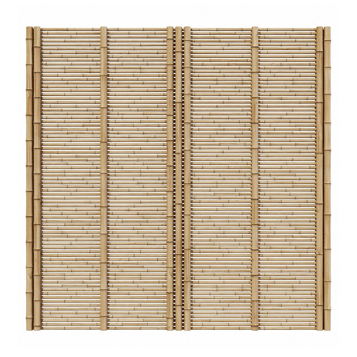 Bamboo branch wall panel 3D model_1