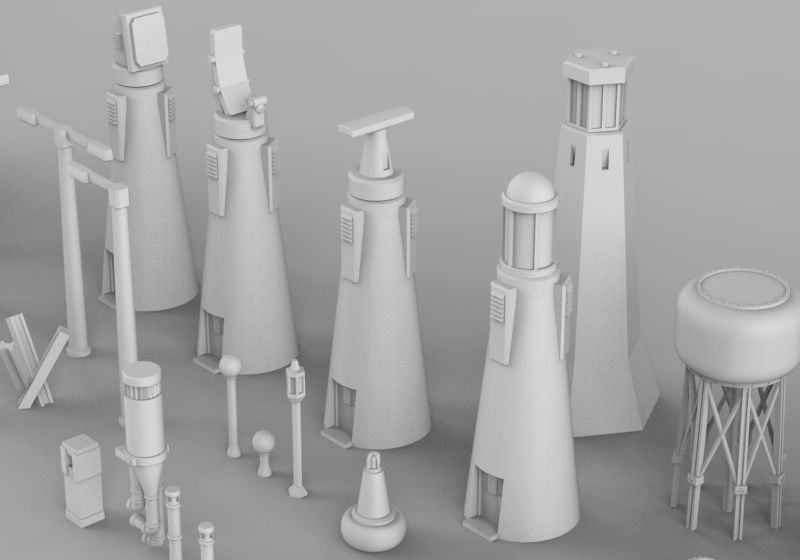 Infrastructure and Objectives Mega Pack 3D print model_13