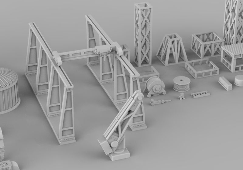 Infrastructure and Objectives Mega Pack 3D print model_7