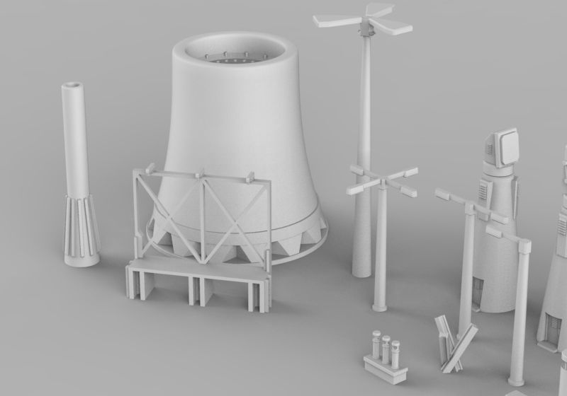 Infrastructure and Objectives Mega Pack 3D print model_14